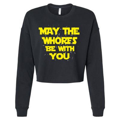 May The Whores Be With You Cropped Pullover Crew