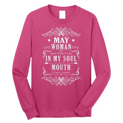 May Woman Funny Birthday Long Sleeve Shirt