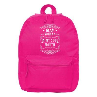 May Woman Funny Birthday 16 in Basic Backpack