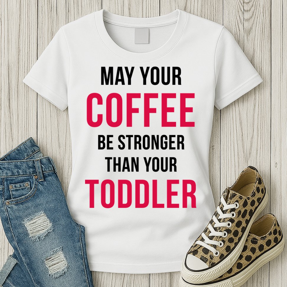 May Your Coffee Be Stronger Than Your Toddler Womens T-Shirt