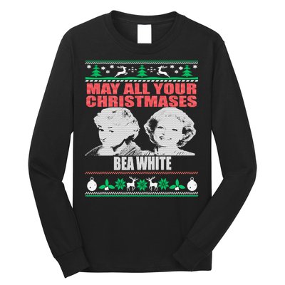 May All Your Christmases Bea White Long Sleeve Shirt