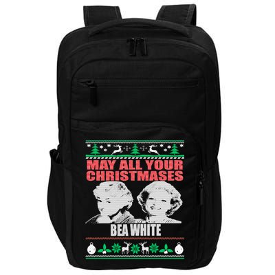 May All Your Christmases Bea White Impact Tech Backpack