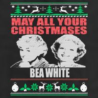 May All Your Christmases Bea White Adult Drive Performance Visor