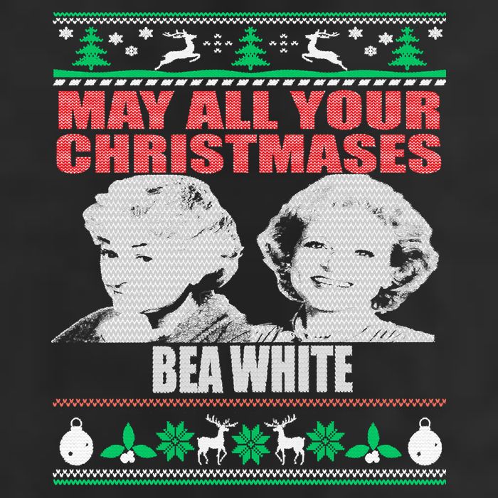 May All Your Christmases Bea White Adult Drive Performance Visor