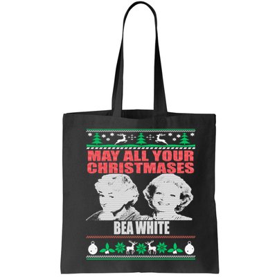 May All Your Christmases Bea White Bag