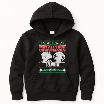May All Your Christmases Bea White Kids Hoodie
