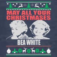 May All Your Christmases Bea White Vector Backpack