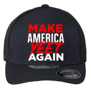 Make America Yeet Again Patriotic Trump Merica Great 2020 Gift Flexfit Unipanel Trucker Cap