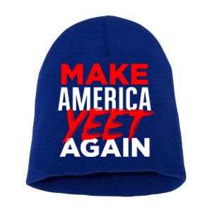 Make America Yeet Again Patriotic Trump Merica Great 2020 Gift Short Acrylic Beanie