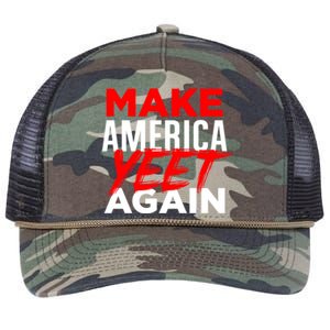 Make America Yeet Again Patriotic Trump Merica Great 2020 Gift Retro Rope Trucker Hat Cap