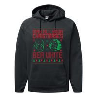 May All Your Christmases Bea White Vintage Performance Fleece Hoodie