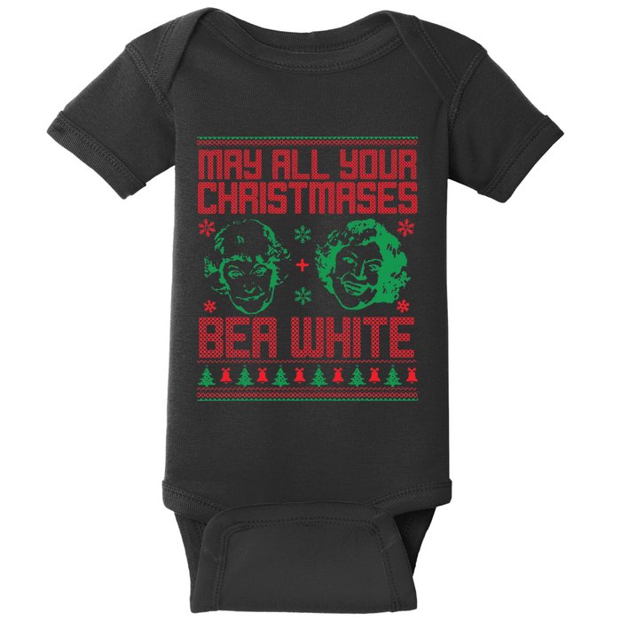 May All Your Christmases Bea White Vintage Baby Bodysuit