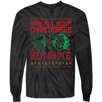 May All Your Christmases Bea White Vintage Tie-Dye Long Sleeve Shirt