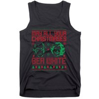 May All Your Christmases Bea White Vintage Tank Top