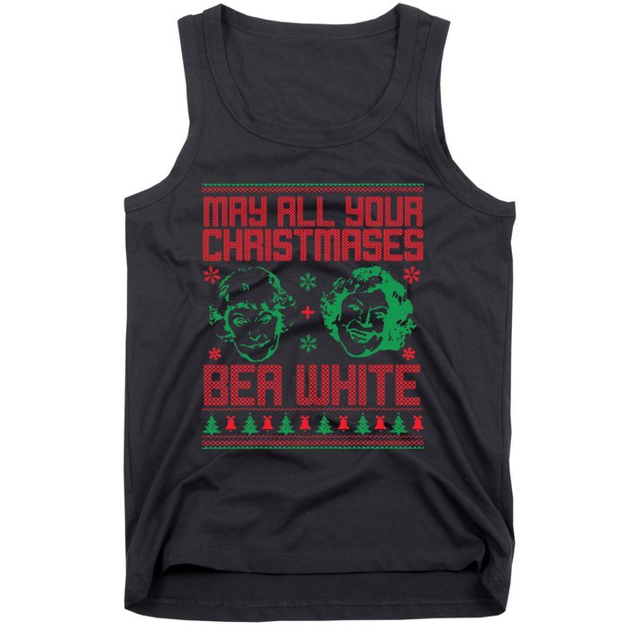 May All Your Christmases Bea White Vintage Tank Top