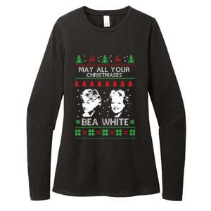 May All Your Christmases Bea White Funny Holiday Ugly Cute Gift Womens CVC Long Sleeve Shirt