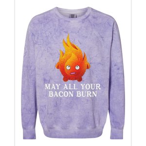 May All Your Bacon Burn Colorblast Crewneck Sweatshirt