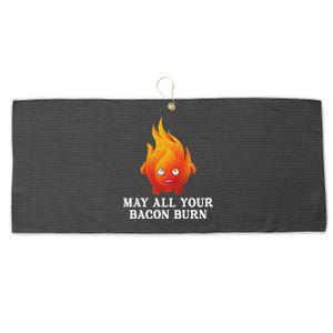 May All Your Bacon Burn Large Microfiber Waffle Golf Towel