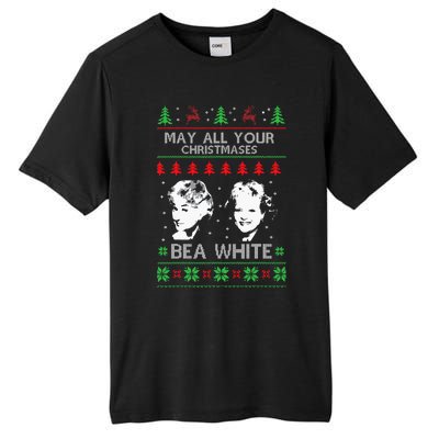 May All Your Christmases Bea White Funny Holiday Festive Tall Fusion ChromaSoft Performance T-Shirt