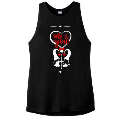 Me And You Happy Valentines Day Gnomes And Hearts Ladies PosiCharge Tri-Blend Wicking Tank