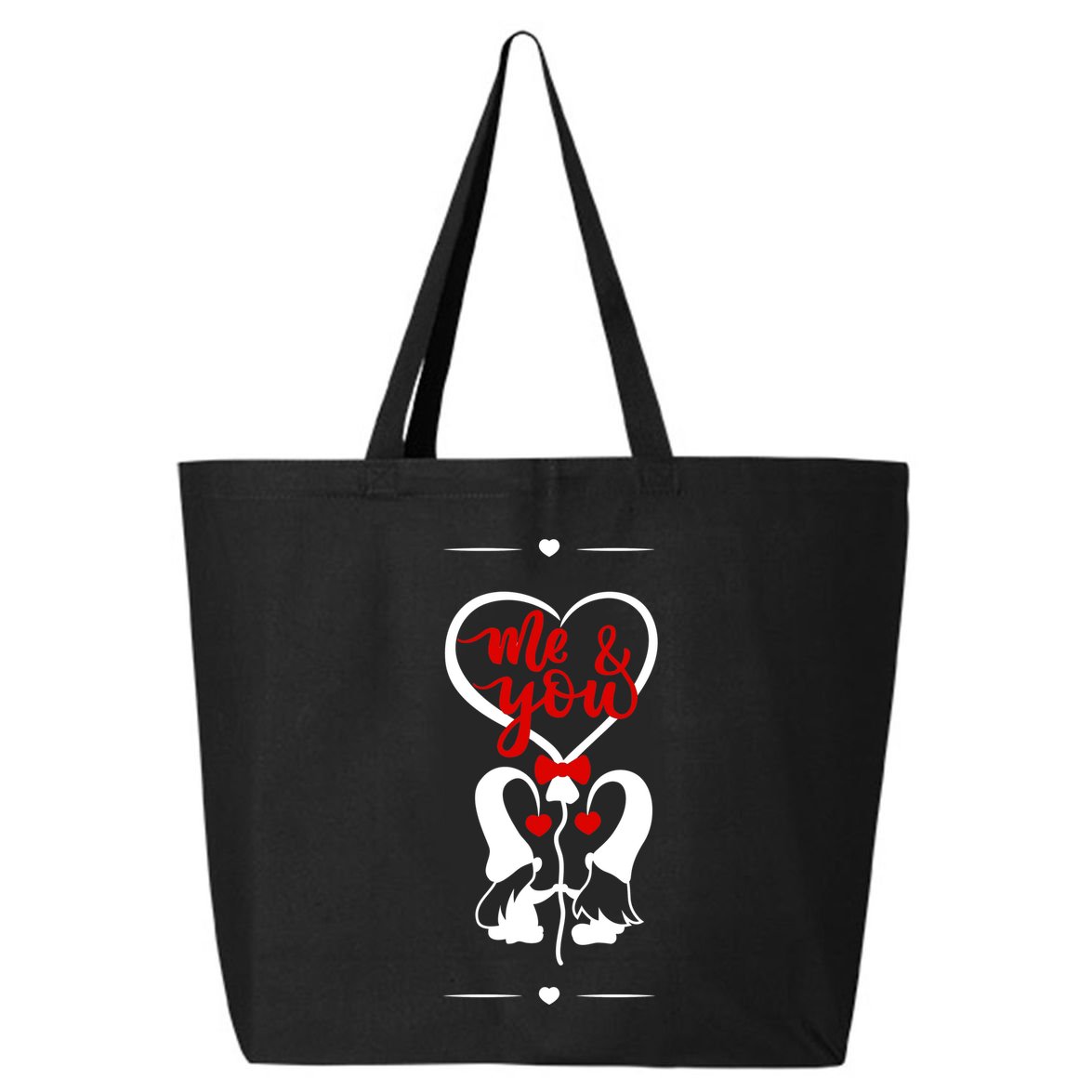 Me And You Happy Valentines Day Gnomes And Hearts 25L Jumbo Tote