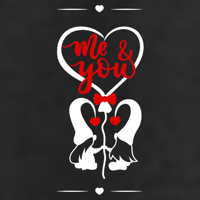 Me And You Happy Valentines Day Gnomes And Hearts 25L Jumbo Tote
