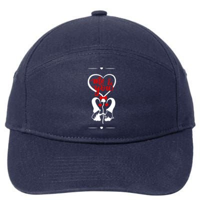 Me And You Happy Valentines Day Gnomes And Hearts 7-Panel Snapback Hat