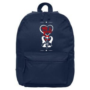 Me And You Happy Valentines Day Gnomes And Hearts 16 in Basic Backpack