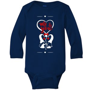 Me And You Happy Valentines Day Gnomes And Hearts Baby Long Sleeve Bodysuit