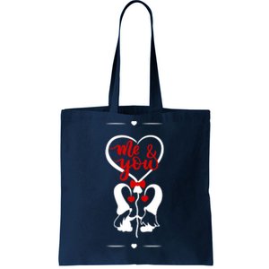 Me And You Happy Valentines Day Gnomes And Hearts Tote Bag