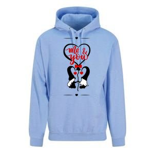 Me And You Happy Valentines Day Gnomes And Hearts Unisex Surf Hoodie