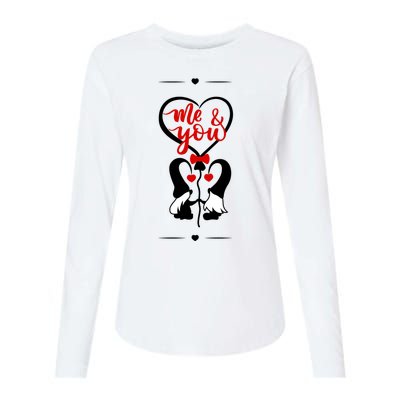 Me And You Happy Valentines Day Gnomes And Hearts Womens Cotton Relaxed Long Sleeve T-Shirt