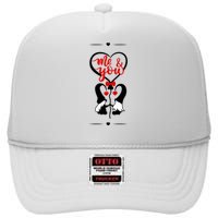 Me And You Happy Valentines Day Gnomes And Hearts High Crown Mesh Back Trucker Hat