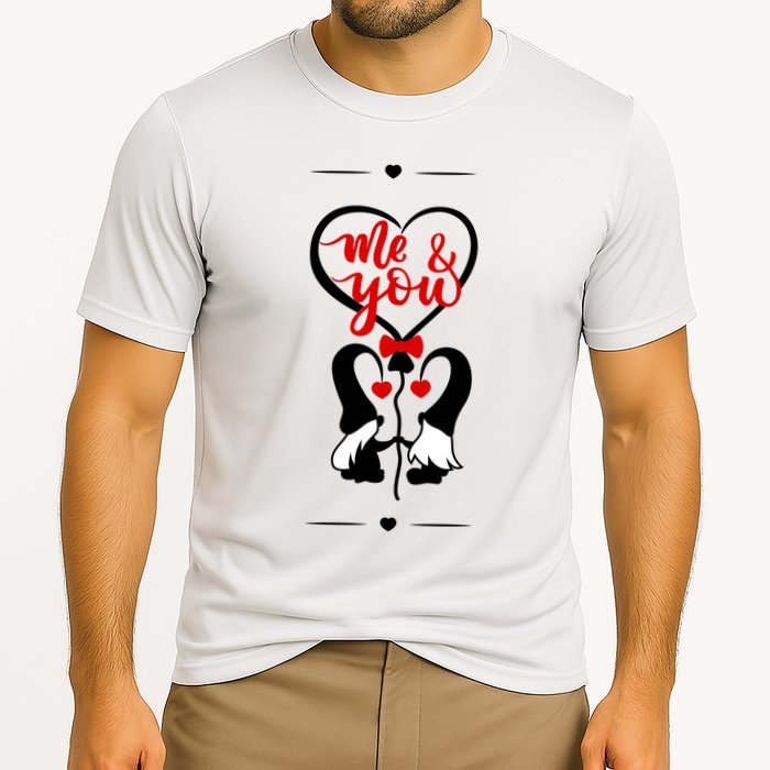 Me And You Happy Valentines Day Gnomes And Hearts Cooling Performance Crew T-Shirt