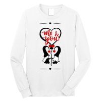 Me And You Happy Valentines Day Gnomes And Hearts Long Sleeve Shirt