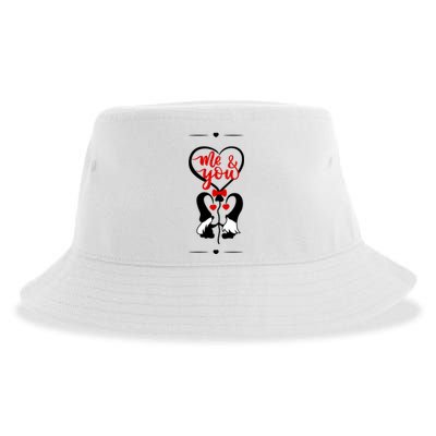 Me And You Happy Valentines Day Gnomes And Hearts Sustainable Bucket Hat