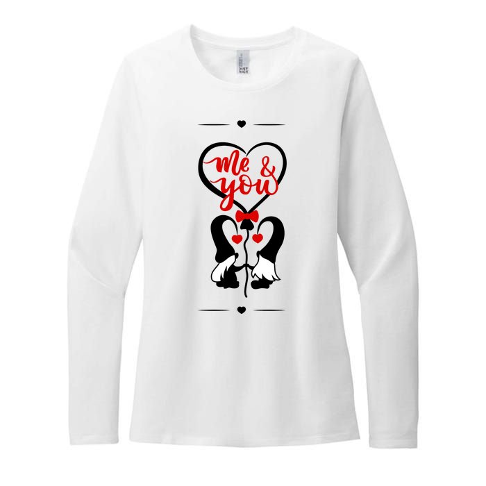 Me And You Happy Valentines Day Gnomes And Hearts Womens CVC Long Sleeve Shirt