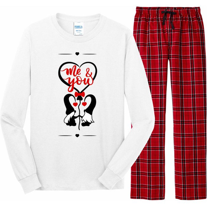 Me And You Happy Valentines Day Gnomes And Hearts Long Sleeve Pajama Set