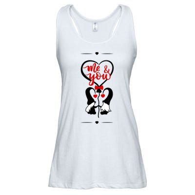 Me And You Happy Valentines Day Gnomes And Hearts Ladies Essential Flowy Tank