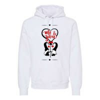 Me And You Happy Valentines Day Gnomes And Hearts Premium Hoodie