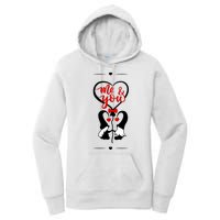 Me And You Happy Valentines Day Gnomes And Hearts Women's Pullover Hoodie