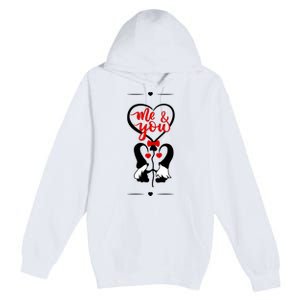 Me And You Happy Valentines Day Gnomes And Hearts Premium Pullover Hoodie