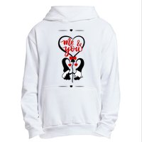 Me And You Happy Valentines Day Gnomes And Hearts Urban Pullover Hoodie