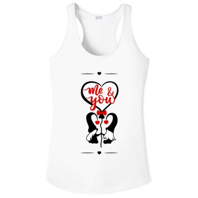 Me And You Happy Valentines Day Gnomes And Hearts Ladies PosiCharge Competitor Racerback Tank