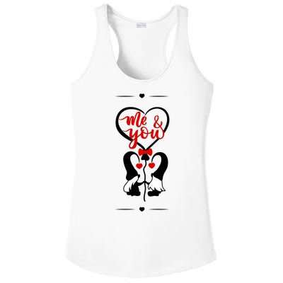 Me And You Happy Valentines Day Gnomes And Hearts Ladies PosiCharge Competitor Racerback Tank