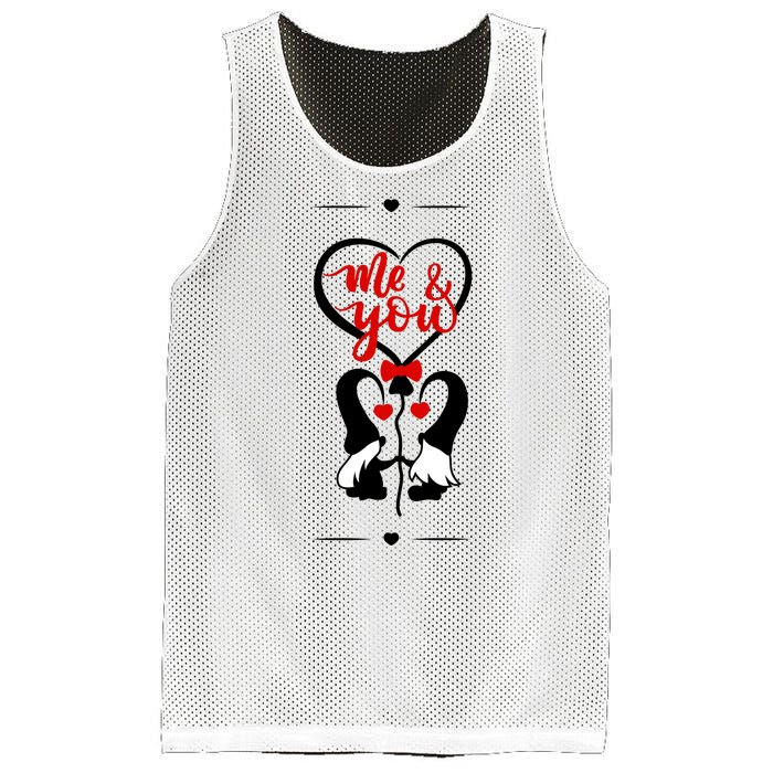 Me And You Happy Valentines Day Gnomes And Hearts Mesh Reversible Basketball Jersey Tank