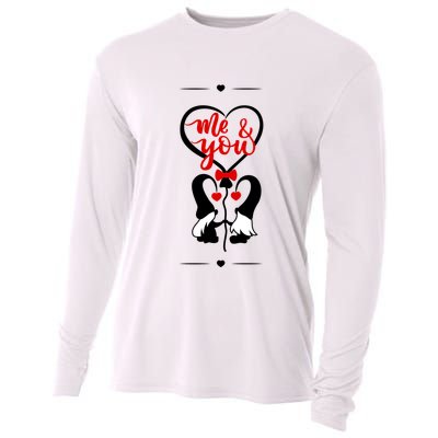 Me And You Happy Valentines Day Gnomes And Hearts Cooling Performance Long Sleeve Crew