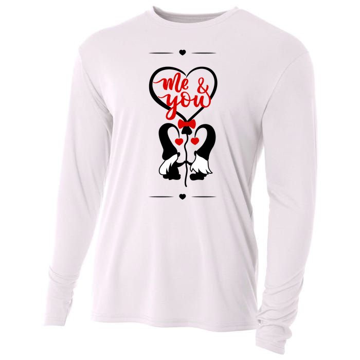 Me And You Happy Valentines Day Gnomes And Hearts Cooling Performance Long Sleeve Crew