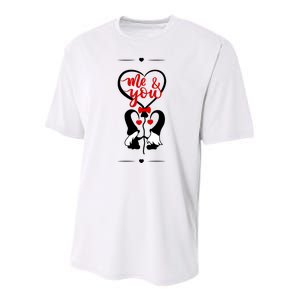 Me And You Happy Valentines Day Gnomes And Hearts Youth Performance Sprint T-Shirt