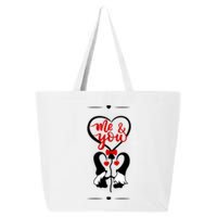 Me And You Happy Valentines Day Gnomes And Hearts 25L Jumbo Tote